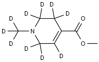 methyl 1-(methyl-d3)-1,2,3,6-tetrahydropyridine-4-carboxylate-2,2,3,3,5,6,6-d7 Struktur