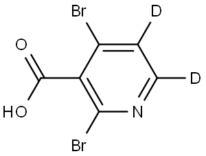 2,4-dibromonicotinic-5,6-d2 acid Struktur