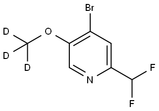 4-bromo-2-(difluoromethyl)-5-(methoxy-d3)pyridine Struktur