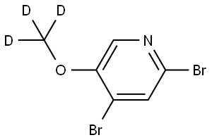 2,4-dibromo-5-(methoxy-d3)pyridine Struktur