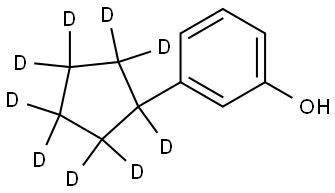 3-(cyclopentyl-d9)phenol Struktur