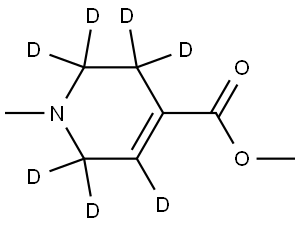 methyl 1-methyl-1,2,3,6-tetrahydropyridine-4-carboxylate-2,2,3,3,5,6,6-d7 Struktur