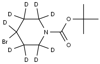 tert-butyl 4-bromopiperidine-1-carboxylate-2,2,3,3,4,5,5,6,6-d9 Struktur