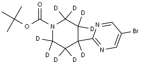 tert-butyl 4-(5-bromopyrimidin-2-yl)piperidine-1-carboxylate-2,2,3,3,4,5,5,6,6-d9 Struktur