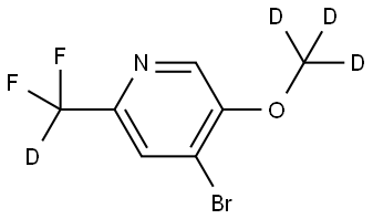 4-bromo-2-(difluoromethyl-d)-5-(methoxy-d3)pyridine Struktur