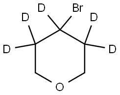 4-bromotetrahydro-2H-pyran-3,3,4,5,5-d5 Struktur