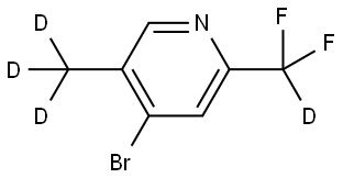 4-bromo-2-(difluoromethyl-d)-5-(methyl-d3)pyridine Struktur