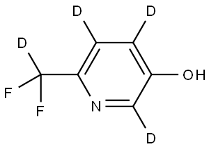 6-(difluoromethyl-d)pyridin-2,4,5-d3-3-ol Struktur