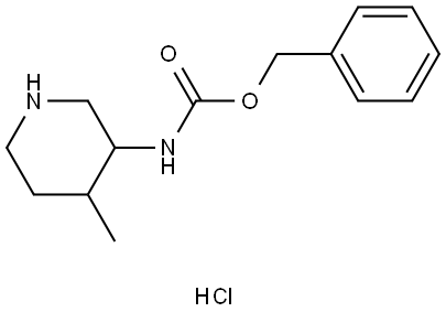 Benzyl (4-methylpiperidin-3-yl)carbamate hydrochloride Struktur