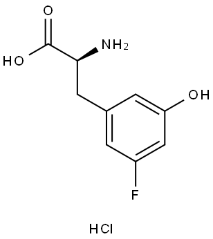 (S)-2-Amino-3-(3-fluoro-5-hydroxyphenyl)propanoic acid hydrochloride Struktur