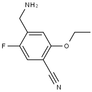 4-(Aminomethyl)-2-ethoxy-5-fluorobenzonitrile Struktur