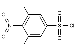 3,5-diiodo-4-nitrobenzenesulfonyl chloride Struktur