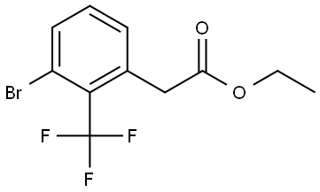 Ethyl 2-(3-bromo-2-(trifluoromethyl)phenyl)acetate Struktur