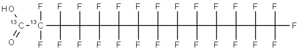 Perfluorotetradecanoic acid-[13C2 Struktur