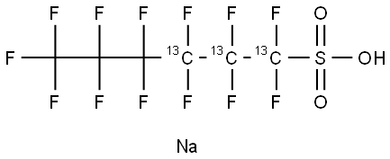 Perfluorohexanesulfonic acid sodium salt-[13C3 Struktur