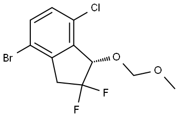 (1S)-4-Bromo-7-chloro-2,2-difluoro-2,3-dihydro-1-(methoxymethoxy)-1H-indene Struktur