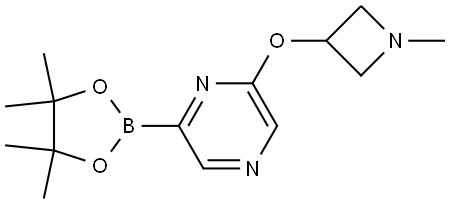 2-((1-methylazetidin-3-yl)oxy)-6-(4,4,5,5-tetramethyl-1,3,2-dioxaborolan-2-yl)pyrazine Structure