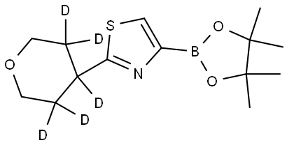2-(tetrahydro-2H-pyran-4-yl-3,3,4,5,5-d5)-4-(4,4,5,5-tetramethyl-1,3,2-dioxaborolan-2-yl)thiazole Structure
