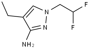1-(2,2-Difluoroethyl)-4-ethyl-1H-pyrazol-3-amine Struktur