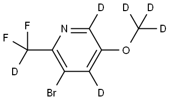 3-bromo-2-(difluoromethyl-d)-5-(methoxy-d3)pyridine-4,6-d2 Struktur