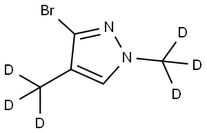 3-bromo-1,4-bis(methyl-d3)-1H-pyrazole Struktur