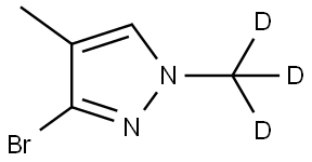 3-bromo-4-methyl-1-(methyl-d3)-1H-pyrazole Structure