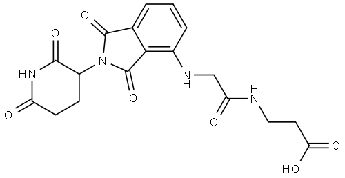 3-(2-[(2-(2,6-dioxopiperidin-3-yl)-1,3-dioxo-2,3-dihydro-1H-isoindol-4-yl)amino]acetamido)propanoic acid Struktur