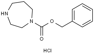 1H-1,4-Diazepine-1-carboxylic acid, hexahydro-, phenylmethyl ester, hydrochloride (1:1) Struktur