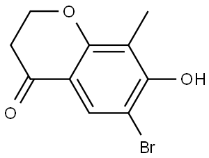 6-Bromo-7-hydroxy-8-methylchroman-4-one Struktur