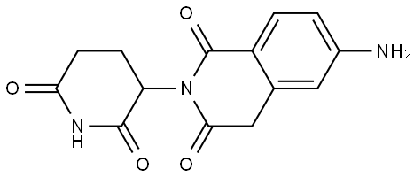 6-amino-2-(2,6-dioxopiperidin-3-yl)-1,2,3,4-tetrahydroisoquinoline-1,3-dione Struktur