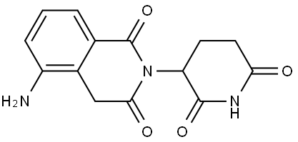 5-amino-2-(2,6-dioxopiperidin-3-yl)-1,2,3,4-tetrahydroisoquinoline-1,3-dione Struktur