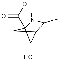 3-methyl-2-azabicyclo[2.1.1]hexane-1-carboxylic
acid hydrochloride Struktur