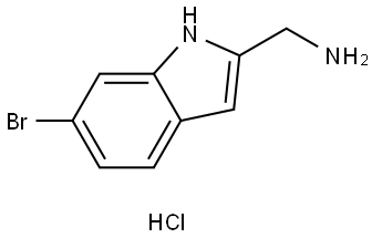 (6-Bromo-1H-indol-2-yl)methanamine (hydrochloride) Struktur