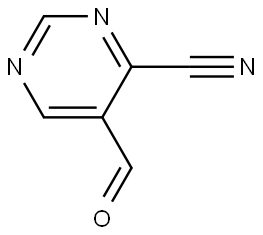 5-Formylpyrimidine-4-carbonitrile Struktur