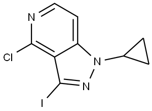 4-Chloro-1-cyclopropyl-3-iodo-1H-pyrazolo[4,3-c]pyridine Struktur