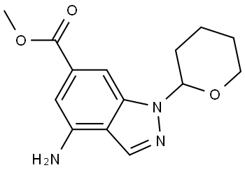 Methyl 4-amino-1-(tetrahydro-2H-pyran-2-yl)-1H-indazole-6-carboxylate Struktur