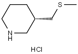 (S)-3-((Methylthio)methyl)piperidine hydrochloride Struktur