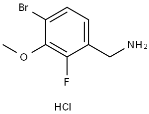 (4-Bromo-2-fluoro-3-methoxyphenyl)methanamine hydrochloride Struktur