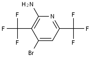 4-Bromo-3,6-bis(trifluoromethyl)-2-pyridinamine Struktur