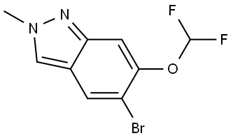 5-Bromo-6-(difluoromethoxy)-2-methyl-2H-indazole Struktur