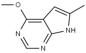 7H-Pyrrolo[2,3-d]pyrimidine, 4-methoxy-6-methyl- Struktur