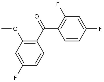 (2,4-difluorophenyl)(4-fluoro-2-methoxyphenyl)methanone Struktur