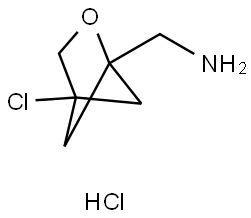 (4-Chloro-2-oxabicyclo[2.1.1]hexan-1-yl)methanamine hydrochloride Struktur