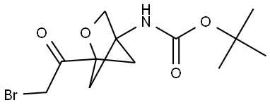 tert-Butyl (1-(2-bromoacetyl)-2-oxabicyclo[2.1.1]hexan-4-yl)carbamate Structure
