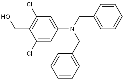 4-[Bis(phenylmethyl)amino]-2,6-dichlorobenzenemethanol Struktur