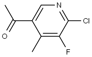 1-(6-Chloro-5-fluoro-4-methylpyridin-3-yl)ethanone Struktur