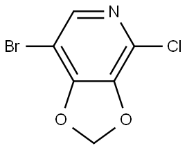 7-Bromo-4-chloro-1,3-dioxolo[4,5-c]pyridine Struktur