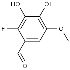 Benzaldehyde, 2-fluoro-3,4-dihydroxy-5-methoxy- Struktur