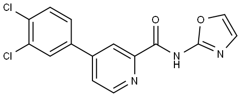 2-Pyridinecarboxamide, 4-(3,4-dichlorophenyl)-N-2-oxazolyl- Struktur