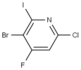 3-bromo-6-chloro-4-fluoro-2-iodopyridine Struktur